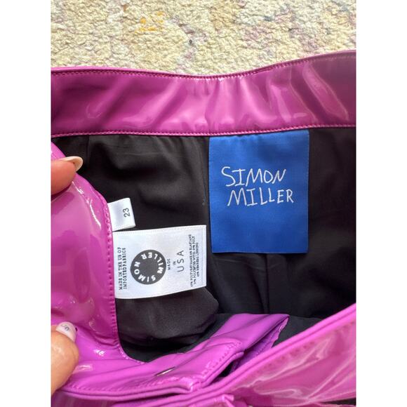 Simon Miller Straight Leg Faux Patent Leather Pants - Picture 11 of 13